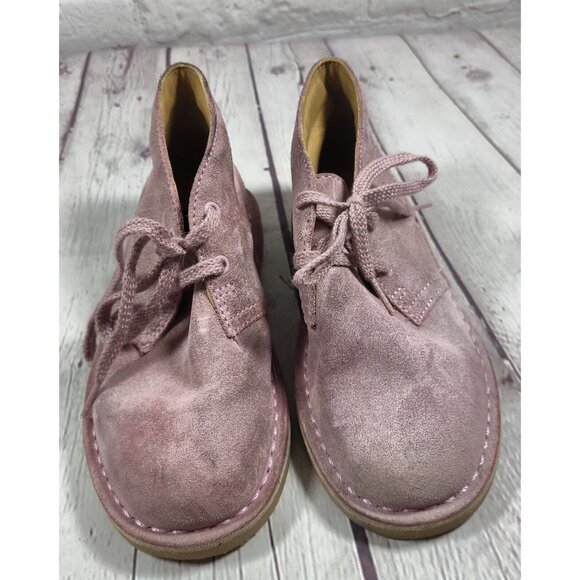 Clarks Original Dessert Boot Toddler Girls Size 10.5 Pink Suede - Picture 1 of 5